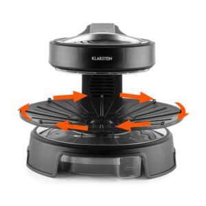Klarstein Maverick, čierny, halogénový gril, barbecue gril bez dymu, stolný gril, 1500 W
