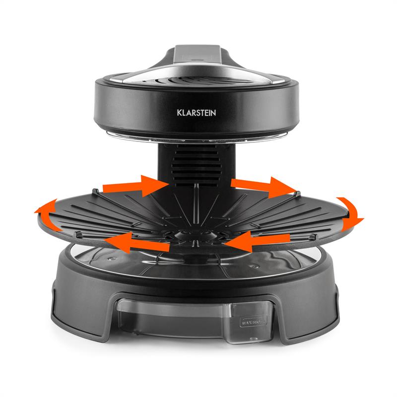 Klarstein Maverick, čierny, halogénový gril, barbecue gril bez dymu, stolný gril, 1500 W