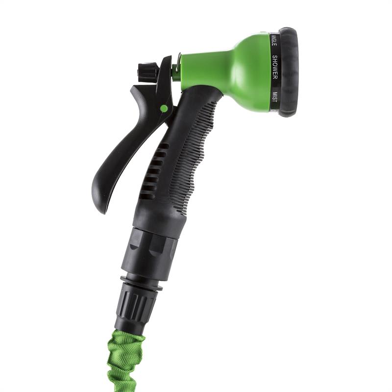 Waldbeck Water Wizard 30, flexibilná záhradná hadica, 8 funkcií, 30 m, zelená – Obrázok 2