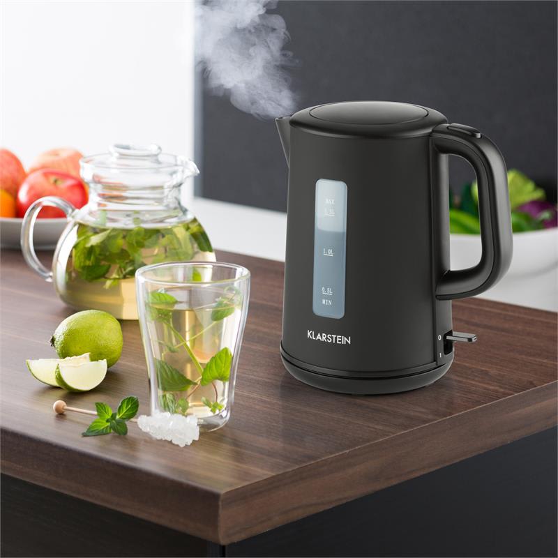 Klarstein Wonderwall rýchlovarná kanvica2200W 1,5L Cool-Touch čierna – Obrázok 2
