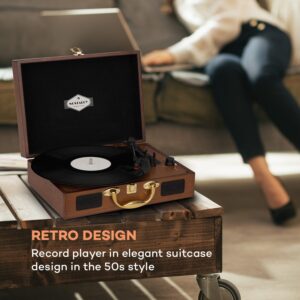 Nostalgy by auna Peggy Sue retro gramofón platne USB AUX vzhľad dreva/zlatá