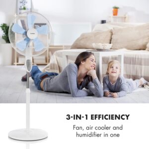 Klarstein Summerjam, stojanový ventilátor, 41 cm, 50 W, 3 stupne rýchlosti, diaľkový ovládač, biely