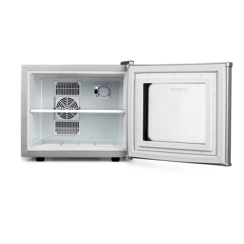 Klarstein Winehouse minibar, 17 litrov, 60 W, trieda A++, 38 dB, sklené dvere, strieborná farba – Obrázok 2