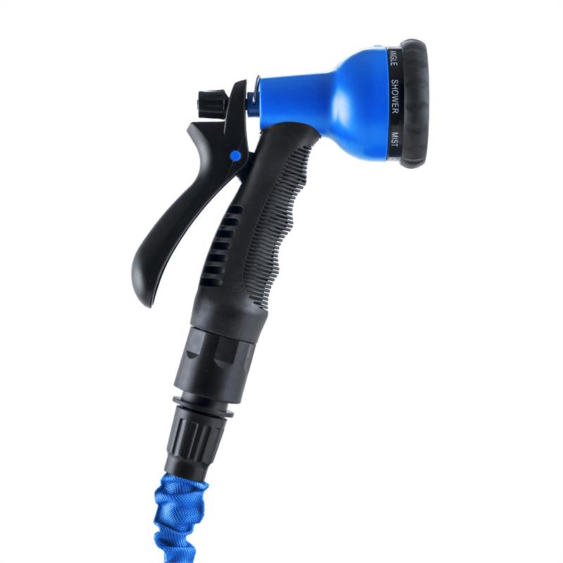 Waldbeck Water Wizard 15, flexibilná záhradná hadica, 8 funkcií, 15 m, modrá – Obrázok 2