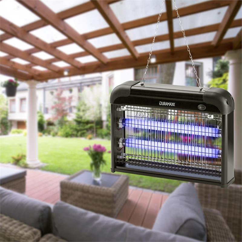 DURAMAXX Mosquito Ex 4000, 2 x 10W, čierny, elektrický hubič hmyzu, elektrická mriežka, pasca, 50 m2