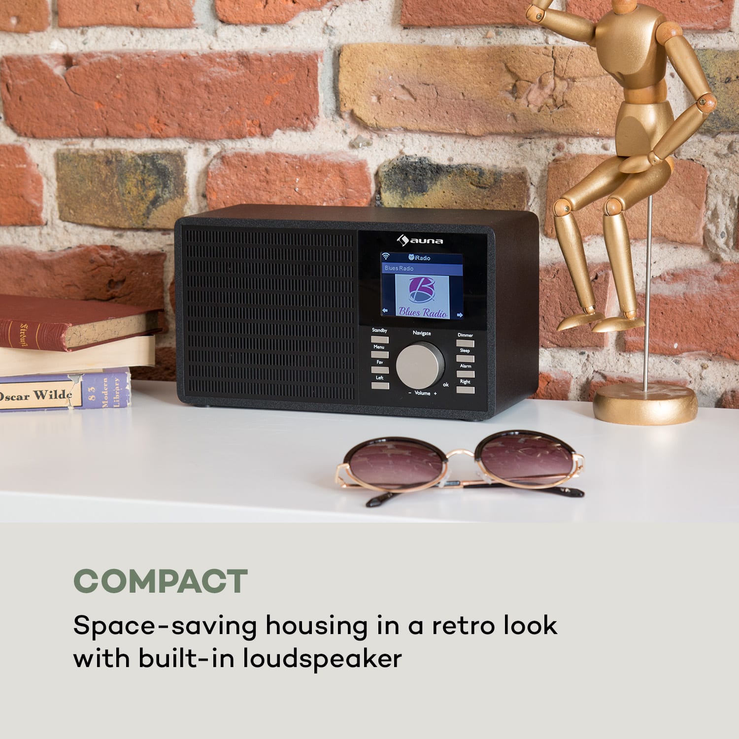 Auna IR-160, internetové rádio, WLAN, USB, AUX, UPnP, 2,8“ TFT displej, diaľkový ovládač, čierne