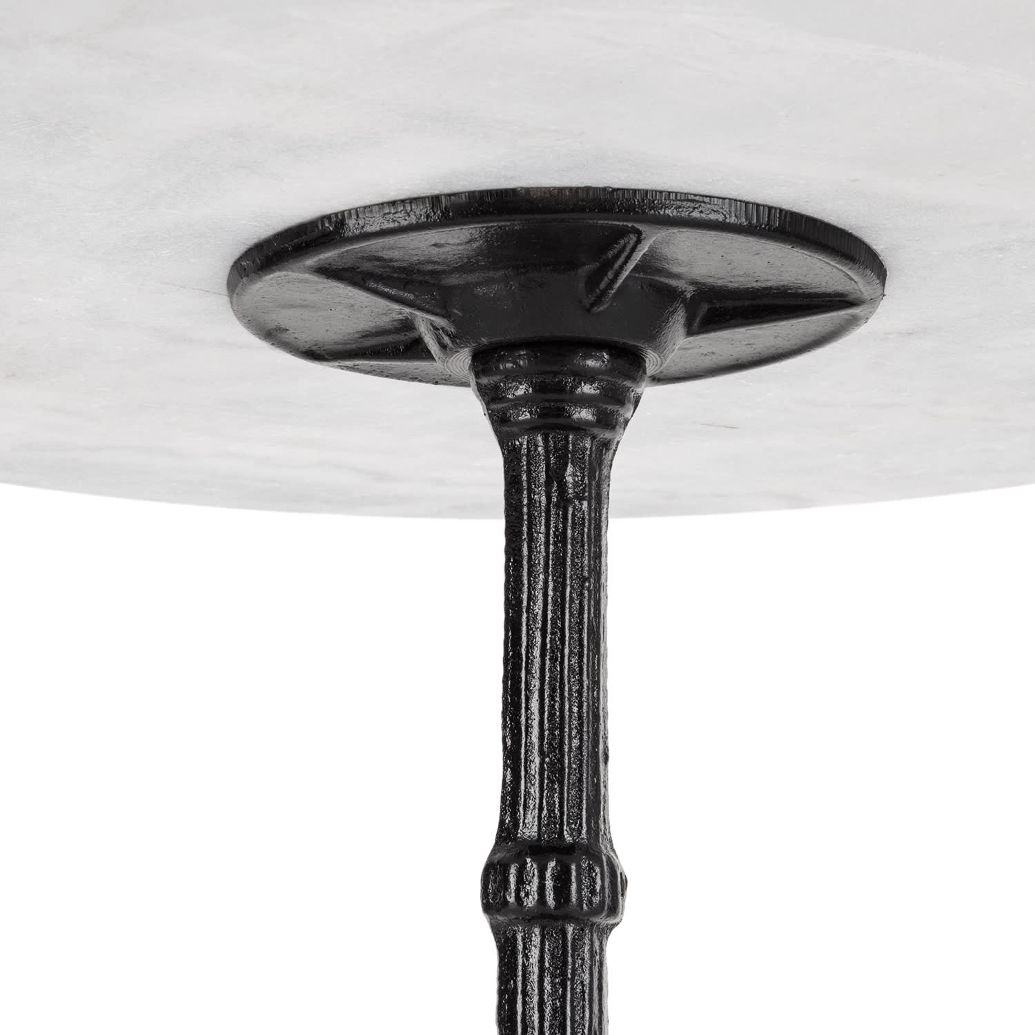 Blumfeldt Patras, bistro stôl, mramorová doska stola, Ø 60 cm, liatina, noha-stojan – Obrázok 3