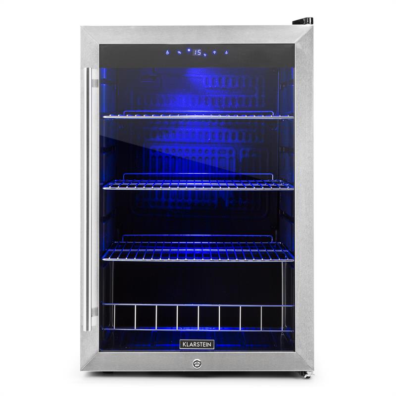 Klarstein Falcon Crest chladnička na nápoje, presklené dvere, 4-18°C, 128l, zámok, 42dB, ušľachtilá oceľ – Obrázok 2