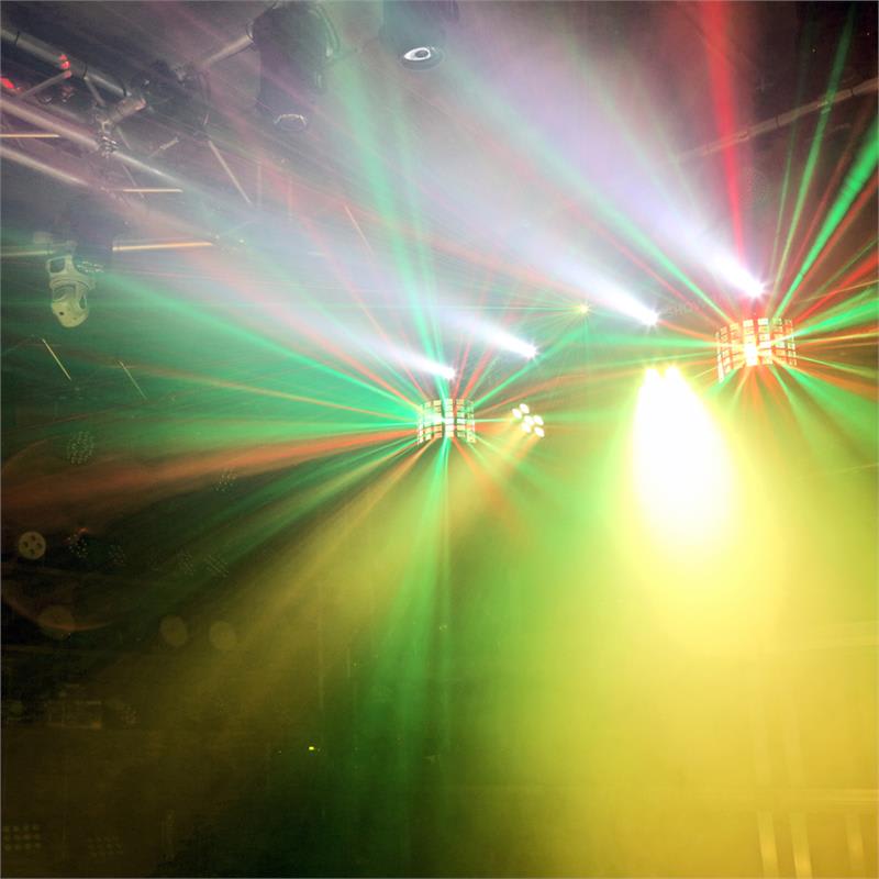 Beamz ShowBar 2x PAR 2x Butterfly R/G-Laser vrátane pedálového spínača a diaľkového ovládania – Obrázok 5