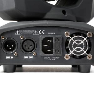 Beamz Panther 40, 45 W, LED otočná hlava, pohyblivá hlavica, moving-head, 7 vzorov, 7 farieb, DMX, infračervený diaľkový ovládač