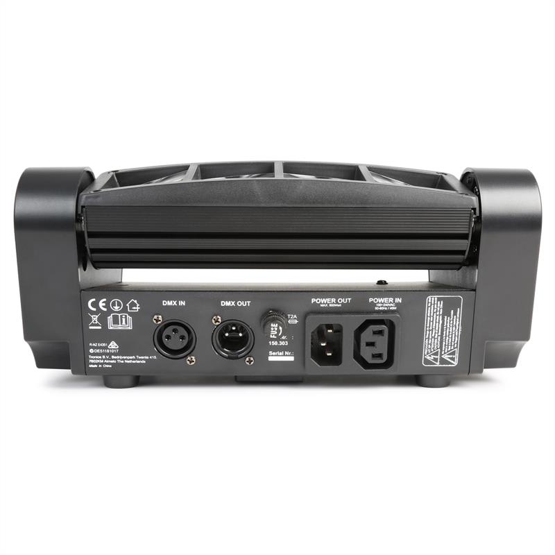 Beamz MHL820, 24 W, lištový svetelný efekt s dvojitými lúčmi, 8 x 3 W RGBW LED, DMX, infračervený diaľkový ovládač