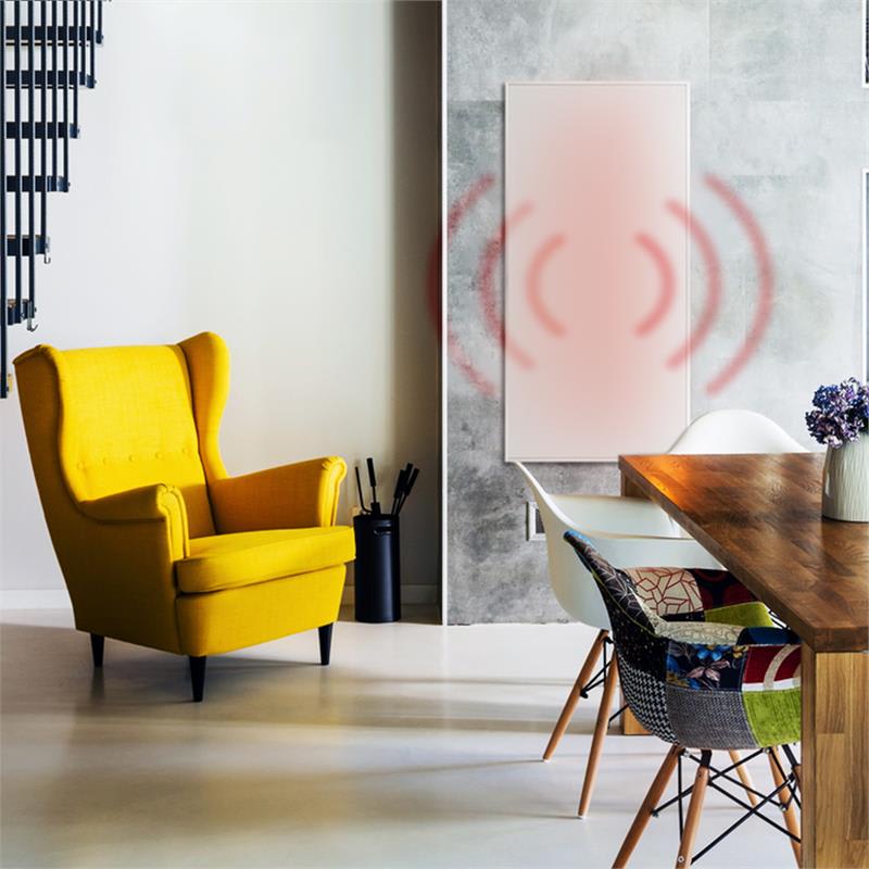 Klarstein Wonderwall IR 70, infračervený výhrevný panel, infrapanel, uhlíkové kryštály, 60x120cm, 720W, biela farba