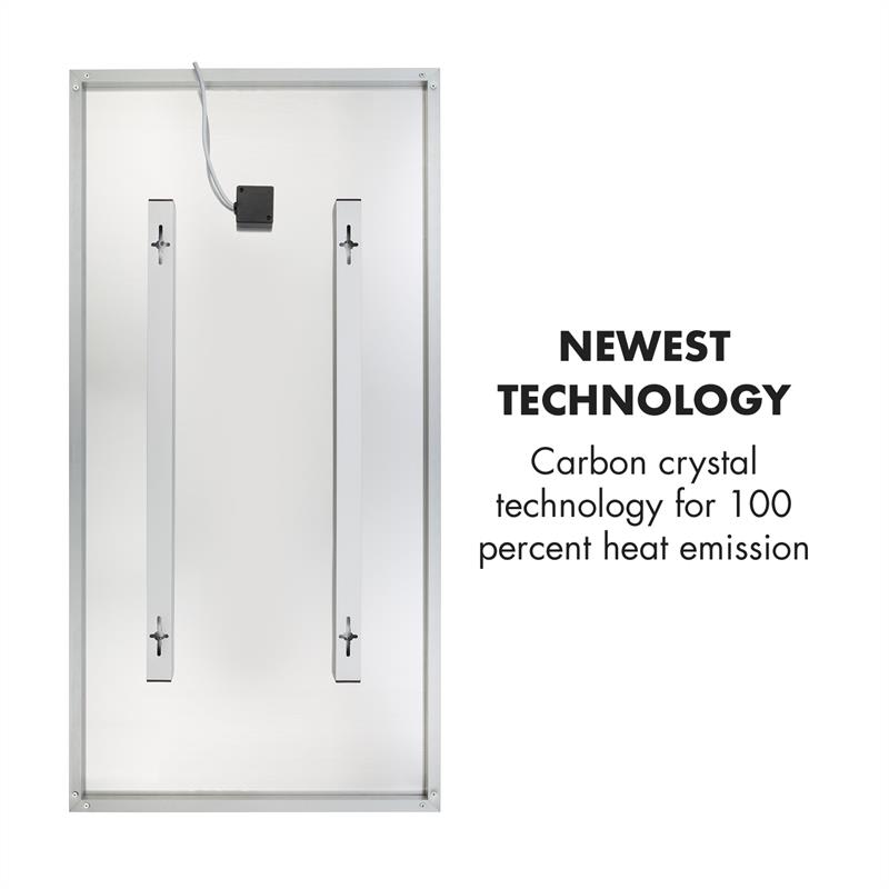 Klarstein Wonderwall IR 70, infračervený výhrevný panel, infrapanel, uhlíkové kryštály, 60x120cm, 720W, biela farba – Obrázok 3