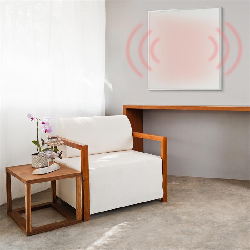 Klarstein Wonderwall IR 36 Carbon Crystal, infračervený výhrevný panel, 60x60cm, 360W, biela farba