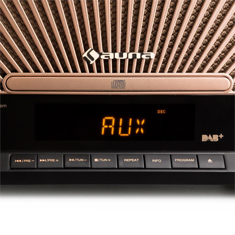 Auna Glastonbury retro stereo zariadenie DAB+ FM bluetooth CD MP3 prehrávač – Obrázok 5