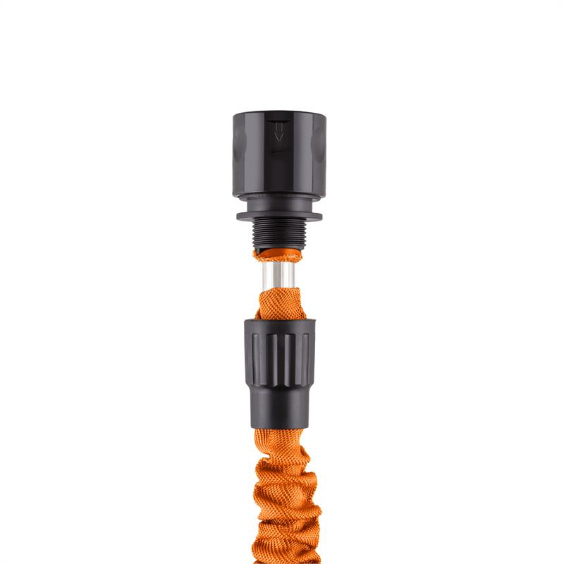 Waldbeck Water Wizard 22, flexibilná záhradná hadica, 8 funkcií, 22.5 m, oranžová – Obrázok 4