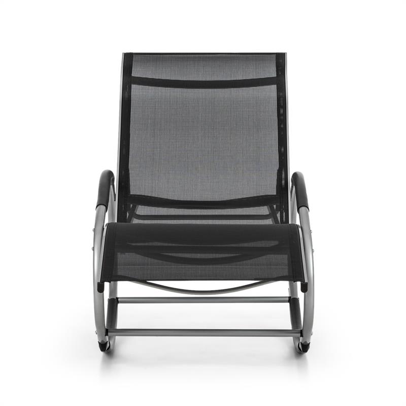 Blumfeldt Santorini, hojdacie kreslo, ležadlo, hliník, polyester, čierne – Obrázok 2