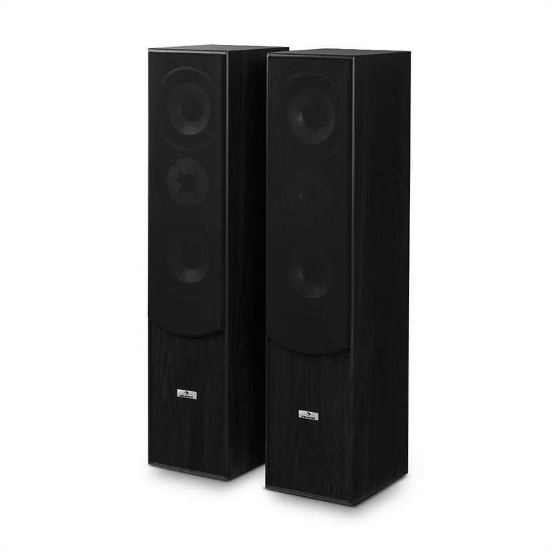 Auna L766 3-cestné basreflexné HiFi reproduktory, pár, čierna farba – Obrázok 4