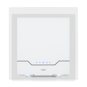 Klarstein Karree, digestor, 60 cm, nástenný, 640 m³/h, LED, nehrdzavejúca oceľ, sklo, biely