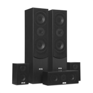 Auna surround reproduktorové boxy, sada, domáce kino, 335 W, RMS, čierna farba