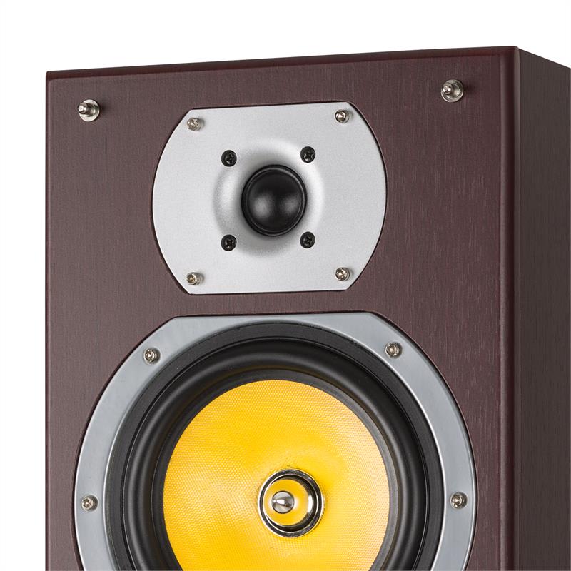 Auna V9B, priestorové (surround) reproduktory, set 5 boxov, 440W RMS, mahagón – Obrázok 4