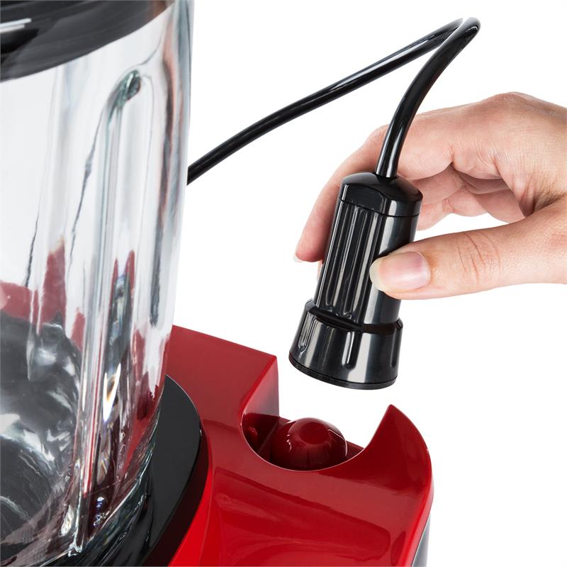 Klarstein Airakles, vákuový stolný mixér, 1300 W, 30000 ot./min, 1,5 l sklená nádoba, červený – Obrázok 5