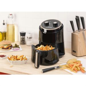 Klarstein Wel Air Fry, teplovzdušná fritéza, 1230W, poistka pred prehriatím, 1,5l, čierna