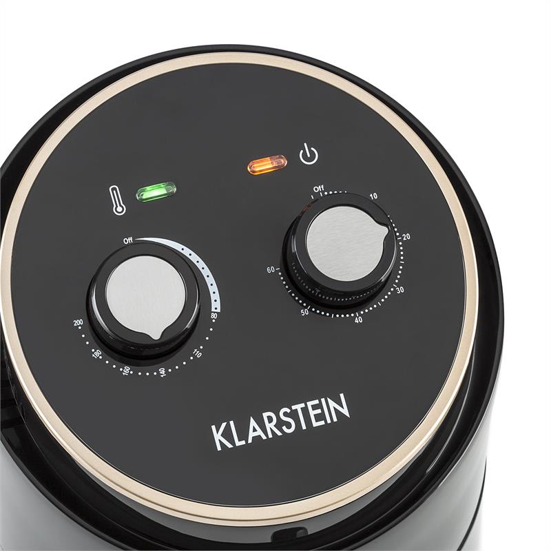 Klarstein Wel Air Fry, teplovzdušná fritéza, 1230W, poistka pred prehriatím, 1,5l, čierna – Obrázok 3