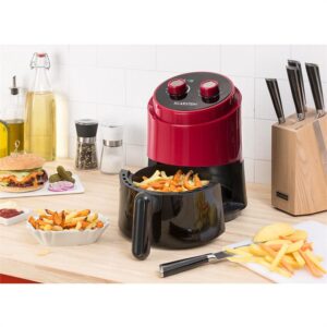 Klarstein Wel Air Fry, teplovzdužná fritéza, 1230W, poistka pred prehriatím, 1,5l, červená
