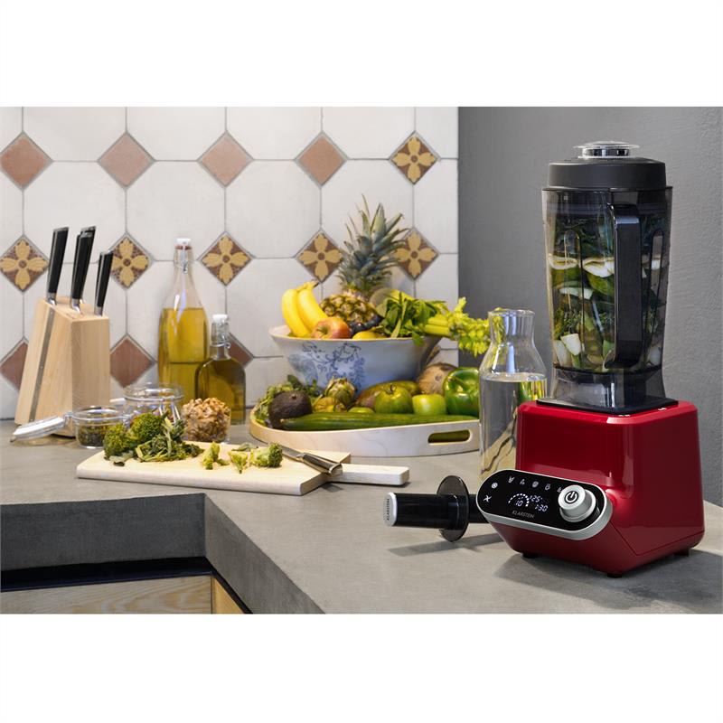 Klarstein Olympus R, stolný mixér, 1400 W, 1,8PS, polievkový mixér s ohrevom, červený