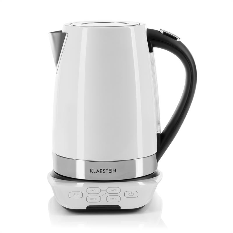 Klarstein Gulliver rýchlovarná kanvica, 2200W; 1,7l; funkcia udržiavania teploty, biela farba – Obrázok 2