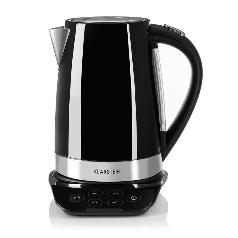 Klarstein Gulliver rýchlovarná kanvica, 2200W; 1,7l; funkcia udržiavania teploty, čierna farba – Obrázok 2