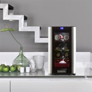 Chladnička na nápoje Klarstein Vinovista Picollo, 24 l/8 fliaš, LED, sklenené dvere, ušľachtilá oceľ