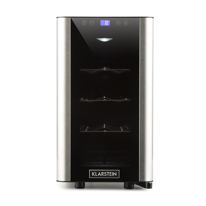 Chladnička na nápoje Klarstein Vinovista Picollo, 24 l/8 fliaš, LED, sklenené dvere, ušľachtilá oceľ – Obrázok 2