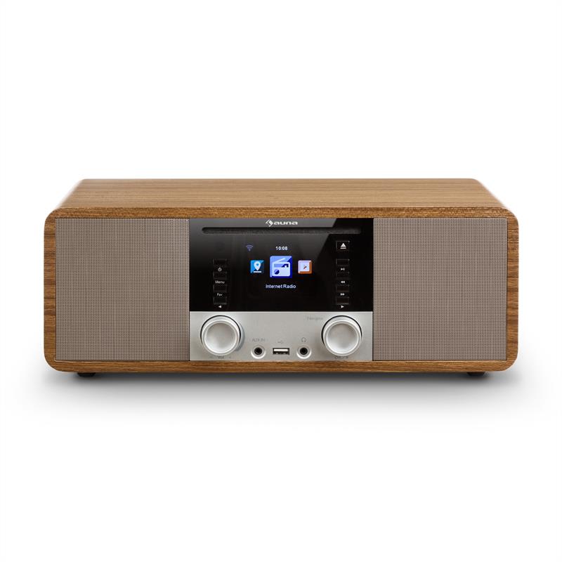 Auna IR-190, internetové rádio, CD prehrávač, WiFi, UPnP, USB, diaľkový ovládač, orech – Obrázok 5