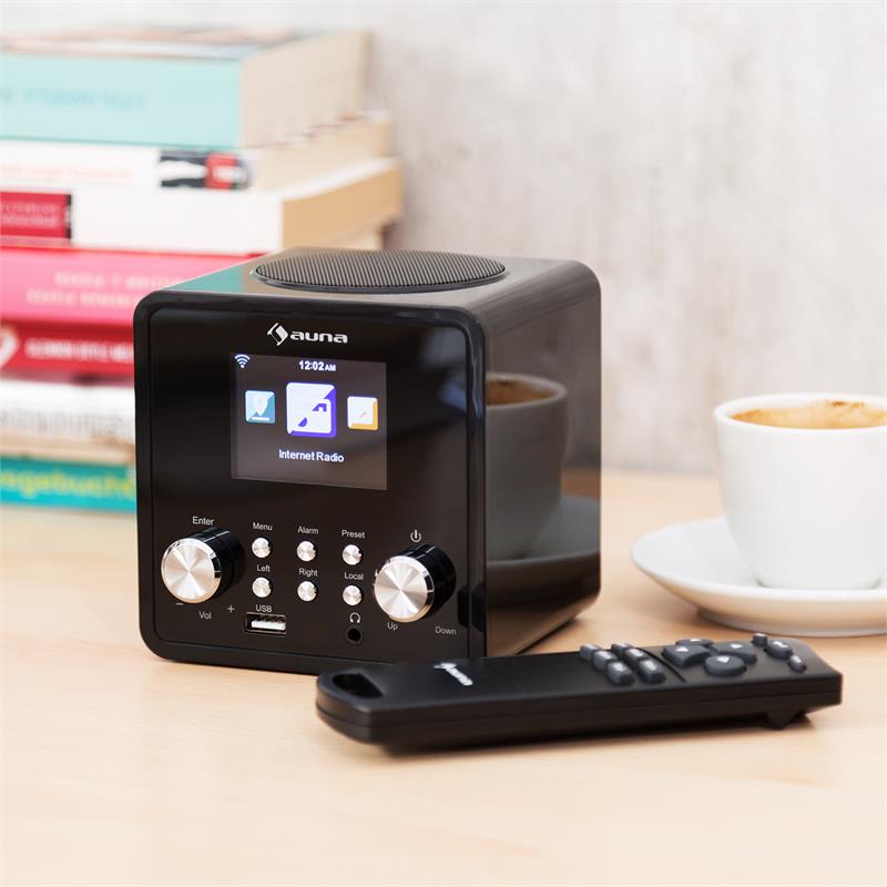 Auna IR-120 internetové rádio, WiFi DNLA UPnP app-control, čierna farba