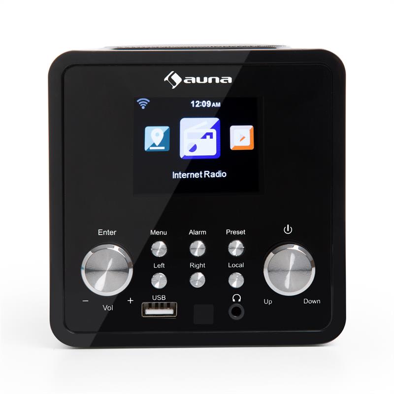 Auna IR-120 internetové rádio, WiFi DNLA UPnP app-control, čierna farba – Obrázok 2