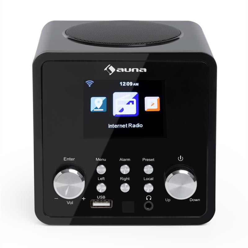 Auna IR-120 internetové rádio, WiFi DNLA UPnP app-control, čierna farba – Obrázok 3