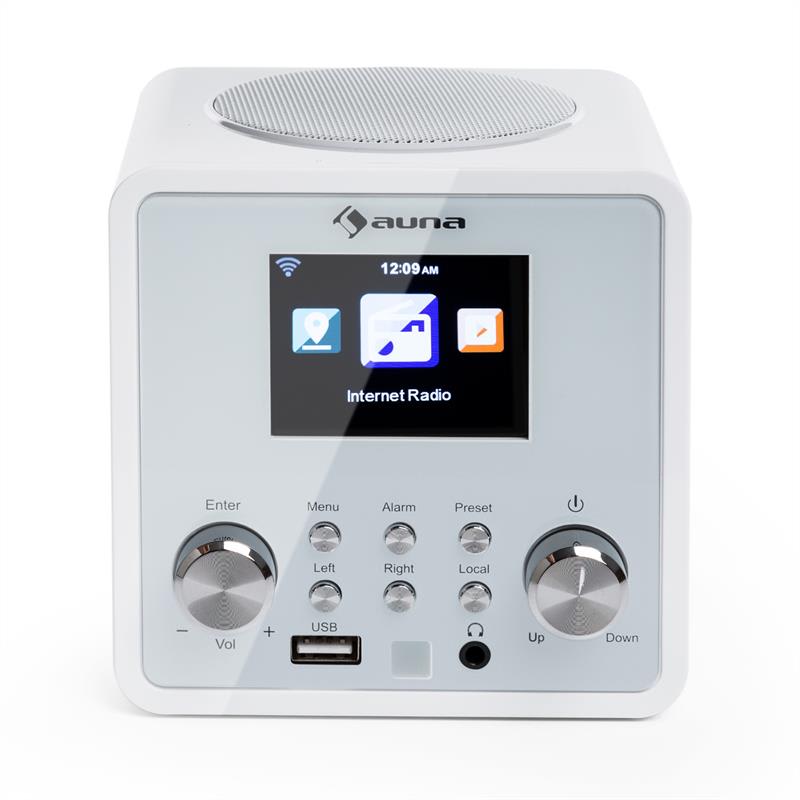 Auna IR-120 internetové rádio, WiFi DNLA UPnP app-control, biela farba – Obrázok 3