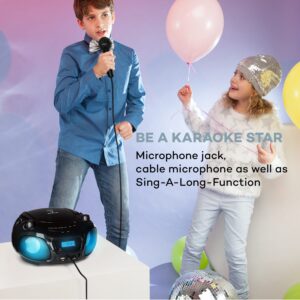 Auna Roadie Sing CD Boombox FM rádio Svetelná show CD prehrávač Mikrofón