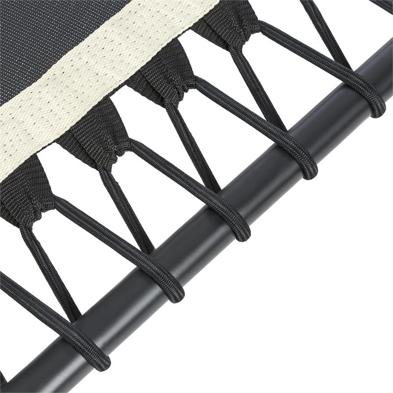 KLARFIT Jumpanatic, fitness trampolína, 102 cm Ø, rukoväť, sklápacia, biela – Obrázok 2