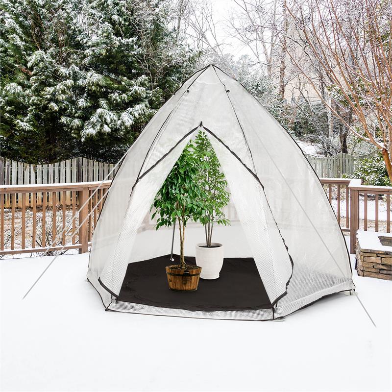 Waldbeck Greenshelter L, skleník na prezimovanie rastlín, 340 x 280 cm, oceľové tyče Ø 25 mm, PVC