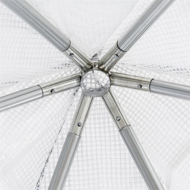Waldbeck Greenshelter L, skleník na prezimovanie rastlín, 340 x 280 cm, oceľové tyče Ø 25 mm, PVC – Obrázok 4