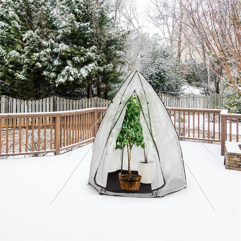 Waldbeck Greenshelter S, skleník na prezimovanie rastlín, 130 x 150 cm, oceľové tyče Ø 25 mm, PVC