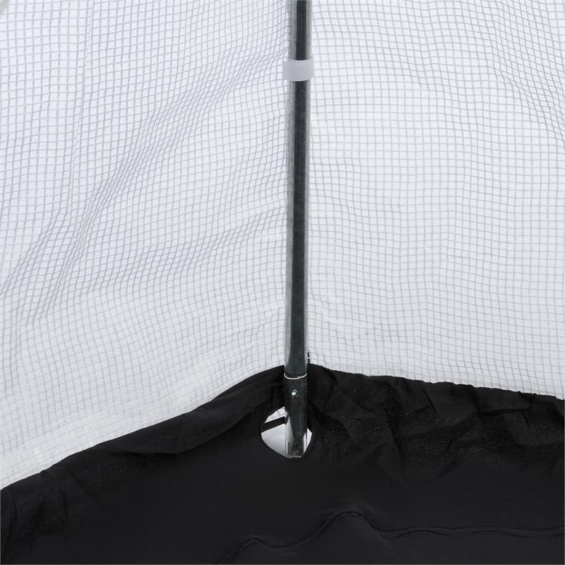 Waldbeck Greenshelter S, skleník na prezimovanie rastlín, 130 x 150 cm, oceľové tyče Ø 25 mm, PVC – Obrázok 4