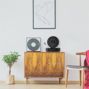 Auna Verticalo S, retro gramofón, vertikálny platňový tanier, USB, čierny