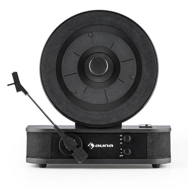 Auna Verticalo S, retro gramofón, vertikálny platňový tanier, USB, čierny – Obrázok 3