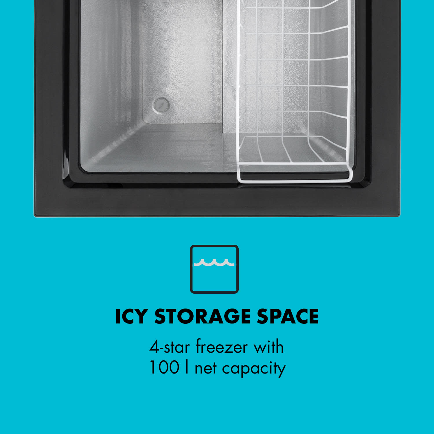 Klarstein Iceblokk 100, mraziaci box, mraznička, 100 l, 75 W, A+, čierna – Obrázok 3