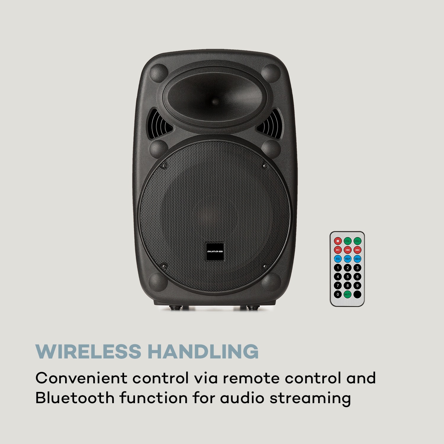 Auna Pro SLK-12-A, aktívny PA reproduktor, 700W, 12", USB a SD porty, MP3 – Obrázok 2