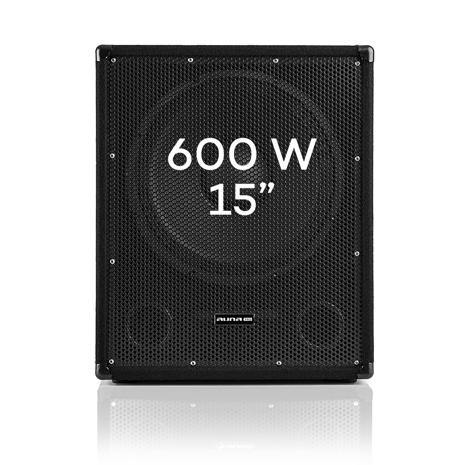 Auna Pro Sub 15A, aktívny PA subwoofer, 600 W, 15" (38 cm) – Obrázok 2